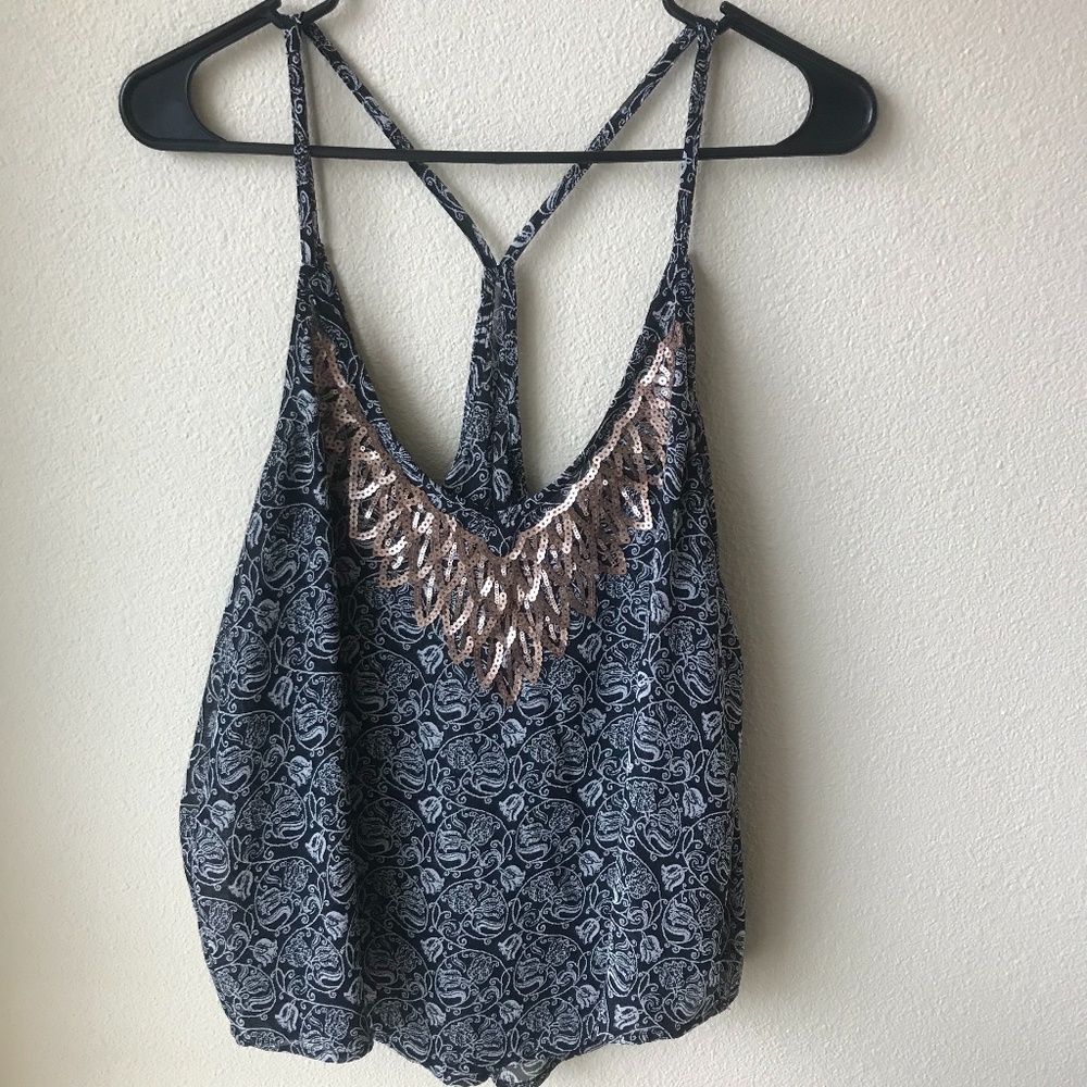 Black & White Racerback Tank Top